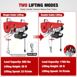 Nilight 1760LBS Electric Hoist 110V Electric Hoist Winch with Wireless Remote Control, Single/Double Slings 39FT Lifting Height Material Handling Tool for Garage Warehouses Factory Attic Ceiling Crane, view 3