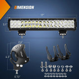 Nilight 17 Inch 108W Double Row Spot/Flood Led Light Bar, view 2
