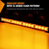 Nilight 17 Inch 32 Leds 2 In 1 Traffic Advisor Emergency Strobe Amber Light Bar, view 2