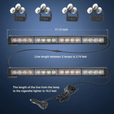 Nilight 17 Inch 32 Leds 2 In 1 Traffic Advisor Emergency Strobe Amber White Light Bar, view 2