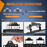 Nilight 17 Inch 32 Leds 2 In 1 Traffic Advisor Emergency Strobe Amber White Light Bar, view 4