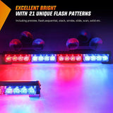 Nilight 17 Inch 32 Leds 2 In 1 Traffic Advisor Emergency Strobe Blue Red Light Bar, view 2