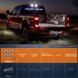 Nilight 17 Inch 32 Leds 2 In 1 Traffic Advisor Emergency Strobe Blue White Light Bar, view 4