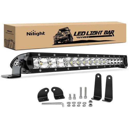 Nilight 17 Inch 80W 8000LM Slim Spot Flood LED Light Bar