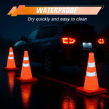 Nilight 18 Inch Collapsible Traffic Safety Cone - Bright Orange Parking Cones with Reflective Collars for Roadside Emergency, Parking, Driving Practice, view 5