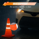 Nilight 18 Inch Collapsible Traffic Safety Cones 4 Pack - Bright Orange Parking Cones with Reflective Collars for Roadside Emergency, Parking, Driving Practice, view 5