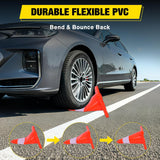 Nilight 18 inch Traffic Safety Cones, 4 Pack Durable PVC Orange Cones with Reflective Collars for Road Safety, Parking, Construction Work, Sports Training, view 5