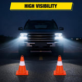 Nilight 18 inch Traffic Safety Cones, 8 Pack Durable PVC Orange Cones with Reflective Collars for Road Safety, Parking, Construction Work, Sports Training, view 4