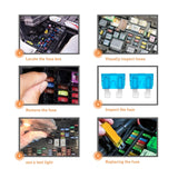Nilight 180 Pcs Automotive Blade Fuse Kit Standard Mini Fuse Assortment 5A 7.5A 10A 15A 20A 25A 30A 35A 40A with Fuse Puller & Circuit Tester Essential Replacement Fuses for Cars Trucks SUVs, view 6
