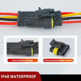 Nilight 180PCS 4 Pin Electrical Connector ‎Plug Male Female Terminal Wire Connector, view 5