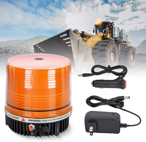 Nilight 18LED Amber Magnetic Beacon Light Wireless Rotating Powered Emergency Hazard Warning Safety Flashing Roof Top Strobe Lights for Car Truck Snow Plows Forklift Trailer Security Vehicles