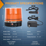 Nilight 18LED Amber Magnetic Beacon Light Wireless Rotating Powered Emergency Hazard Warning Safety Flashing Roof Top Strobe Lights for Car Truck Snow Plows Forklift Trailer Security Vehicles, view 2