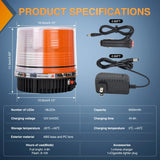 Nilight 18LED Magnetic Beacon Light Amber White Wireless Rotating Powered Emergency Hazard Warning Safety Flashing Rooftop Led Strobe Lights for Car Truck Snow Plows Forklift Trailer Security Vehicles, view 2