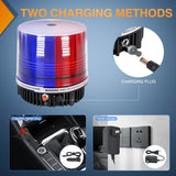 Nilight 18LED Strobe Lights Red Blue Wireless Rotating Emergency Safety Flashing Beacon Light with Magnetic Base Mount and Two Types of Plugs for Vehicle UTV Truck Forklift Tractor Snow Plow, view 5