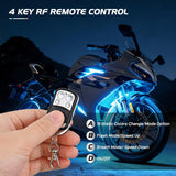 Nilight 18PCS Motorcycle RGB Led Light Kit Waterproof Multi Color Atmosphere Neon Accent Lights Lamp with RF Wireless Remote for Harley Davidson Honda Kawasaki Yamaha Suzuki, view 3