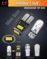 194 LED Bulb, Nilight T10 T15 168 2828 W5W White 6000K Replacement LED Bulbs for Vehicle Interior Dome Map Door Courtesy Marker Cabin License Plate Lights, 10-Pack, view 5
