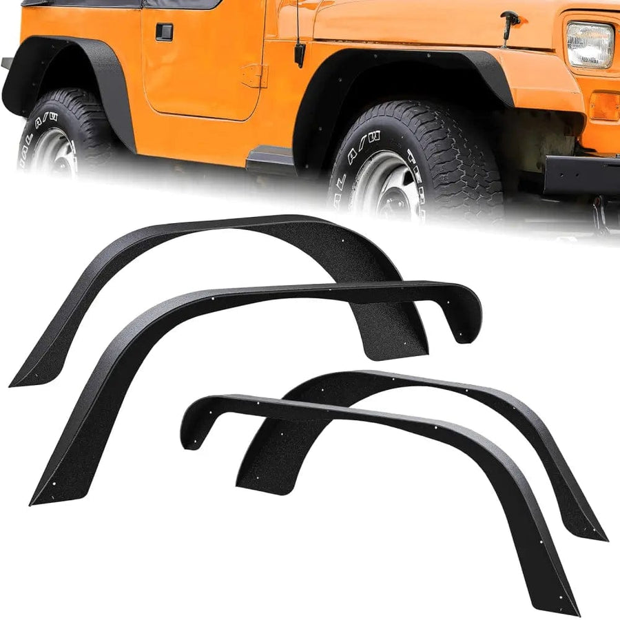 Nilight 1987 1988 1989 1990 1991 1992 1993 1994 1995 Jeep Wrangler YJ Front Rear Fender Flares Kit