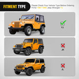 Nilight 1987 1988 1989 1990 1991 1992 1993 1994 1995 Jeep Wrangler YJ Front Rear Fender Flares Kit, view 4