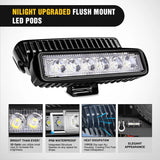Nilight 1987-2006 Jeep Wrangler TJ YJ Rear Bumper Rock Crawler Bumper with Hitch Receiver 2Pcs Upgraded 40W LED Lights Off Road Textured Black, view 6