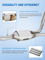 Nilight 1994 1995 1996 1997 1998 1999 2000 2001 Dodge Ram 1500 2500 3500 3.9L 5.2L 5.9L Catalytic Converter, view 3