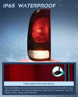 Nilight 1997 1998 1999 2000 2001 2002 2003 Ford F150 1997 1998 1999 Light Duty 1999 2000 2001 2002 2003 2004 2005 2006 2007 Ford Super Duty Taillight Assembly Dark Red Rear Lamp Replacement OE Style Driver Side, view 4