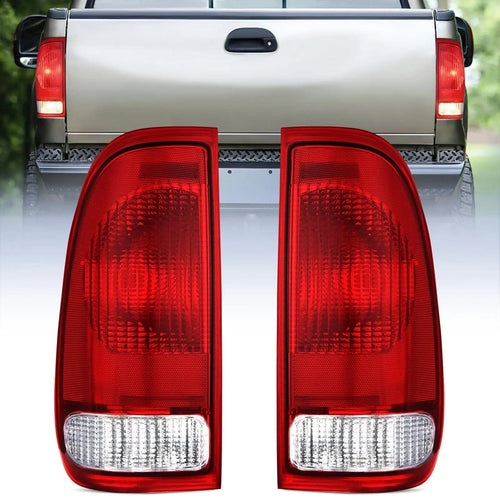 Nilight 1997 1998 1999 2000 2001 2002 2003 Ford F150 1997 1998 1999 Light Duty 1999 2000 2001 2002 2003 2004 2005 2006 2007 Ford Super Duty Tail light Assembly Red Housing Rear Lamp Replacement OE Style Driver Passenger Side