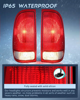 Nilight 1997 1998 1999 2000 2001 2002 2003 Ford F150 1997 1998 1999 Light Duty 1999 2000 2001 2002 2003 2004 2005 2006 2007 Ford Super Duty Tail light Assembly Red Housing Rear Lamp Replacement OE Style Driver Passenger Side, view 4