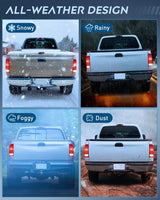Nilight 1997 1998 1999 2000 2001 2002 2003 Ford F150 1997 1998 1999 Light Duty 1999 2000 2001 2002 2003 2004 2005 2006 2007 Ford Super Duty Tail light Assembly Red Housing Rear Lamp Replacement OE Style Driver Passenger Side, view 6