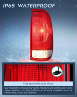 Nilight 1997 1998 1999 2000 2001 2002 2003 Ford F150 1997 1998 1999 Light Duty 1999 2000 2001 2002 2003 2004 2005 2006 2007 Ford Super Duty Tail light Assembly Red Housing Rear Lamp Replacement OE Style Passenger Side, view 3