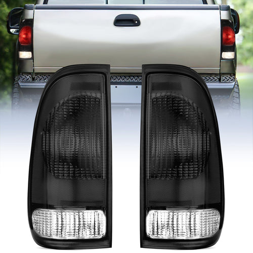 Nilight 1997 1998 1999 2000 2001 2002 2003 Ford F150 1997 1998 1999 Light Duty 1999 2000 2001 2002 2003 2004 2005 2006 2007 Ford Super Duty Taillight Assembly Smoke Housing Rear Lamp Replacement OE Style Driver Passenger Side