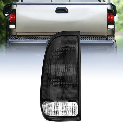 Nilight 1997 1998 1999 2000 2001 2002 2003 Ford F150 1997 1998 1999 Light Duty 1999 2000 2001 2002 2003 2004 2005 2006 2007 Ford Super Duty Taillight Assembly Smoke Housing Rear Lamp Replacement OE Style Driver Side