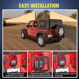 Nilight 1997 1998 1999 2000 2001 2002 2003 2004 2005 2006 Jeep Wrangler TJ Tail Light Covers, view 5