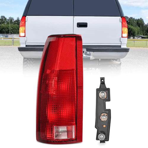 Nilight 1998 1999 Chevy GMC C/K1500 2500 3500 1992 1993 1994 1995 1996 1997 1998 1999 Yukon Suburban Blazer 1995 1996 1997 1998 1999 2000 Tahoe 1999 2000 Cadillac Tail light Assembly Rear Lamp Replacement w/Bulbs and Harness Driver Side
