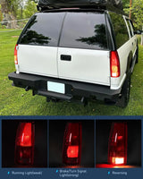 Nilight 1998 1999 Chevy GMC C/K1500 2500 3500 1992 1993 1994 1995 1996 1997 1998 1999 Yukon Suburban Blazer 1995 1996 1997 1998 1999 2000 Tahoe 1999 2000 Cadillac Tail light Assembly Rear Lamp Replacement w/Bulbs and Harness Driver Side, view 2