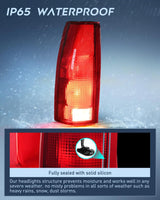 Nilight 1998 1999 Chevy GMC C/K1500 2500 3500 1992 1993 1994 1995 1996 1997 1998 1999 Yukon Suburban Blazer 1995 1996 1997 1998 1999 2000 Tahoe 1999 2000 Cadillac Tail light Assembly Rear Lamp Replacement w/Bulbs and Harness Driver Side, view 4