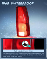 Nilight 1998 1999 Chevy GMC C/K1500 2500 3500 1992 1993 1994 1995 1996 1997 1998 1999 Yukon Suburban Blazer 1995 1996 1997 1998 1999 2000 Tahoe 1999 2000 Cadillac Tail light Assembly Rear Lamp Replacement w/Bulbs and Harness Passenger Side, view 4