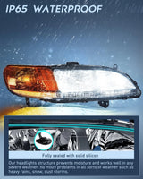 Nilight 1998 1999 2000 2001 2002 Honda Accord Headlight Assembly Black Case Clear Reflector Upgraded Clear Lens, view 4