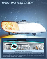 Nilight 1998 1999 2000 2001 2002 Honda Accord Headlight Assembly Chrome Case Reflector Clear Lens, view 4