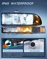 Nilight 1998 1999 2000 2001 2002 2003 2004 2005 Chevy Blazer S10 Headlight Assembly Black Case Amber Reflector, view 5