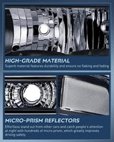 Nilight 1998 1999 2000 2001 2002 2003 2004 2005 Chevy Blazer S10 Pickup Headlight Assembly Black Case Clear Reflector, view 5
