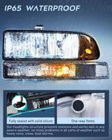 Nilight 1998 1999 2000 2001 2002 2003 2004 2005 Chevy Blazer S10 Pickup Headlight Assembly Black Case Clear Reflector, view 6