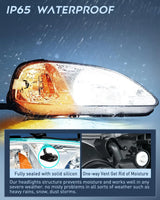 Nilight 1999 2000 Honda Civic Headlight Assembly Chrome Case Amber Reflector Upgraded Clear Lens, view 4