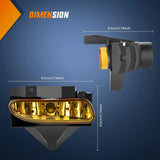 Nilight 1999 2000 2001 2002 2003 2004 Ford Mustang Fog Lights Assembly Amber Lens 880 27W Bulbs, view 4