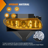 Nilight 1999 2000 2001 2002 2003 2004 Ford Mustang Fog Lights Assembly Amber Lens 880 27W Bulbs, view 5