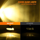 Nilight 1999 2000 2001 2002 2003 2004 Ford Mustang Fog Lights Assembly Amber Lens 880 27W Bulbs, view 6