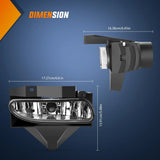Nilight 1999 2000 2001 2002 2003 2004 Ford Mustang Fog Lights Assembly Clear Lens 880 27W Bulbs, view 4
