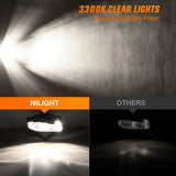 Nilight 1999 2000 2001 2002 2003 2004 Ford Mustang Fog Lights Assembly Clear Lens 880 27W Bulbs, view 6