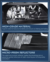 Nilight 1999 2000 2001 2002 2003 2004 Ford Mustang Headlight Assembly Black Case Clear Reflector, view 6