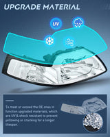 Nilight 1999 2000 2001 2002 2003 2004 Ford Mustang Headlight Assembly Chrome Case Clear Reflector, view 5