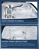 Nilight 1999 2000 2001 2002 2003 2004 Ford Mustang Headlight Assembly Chrome Case Clear Reflector, view 6